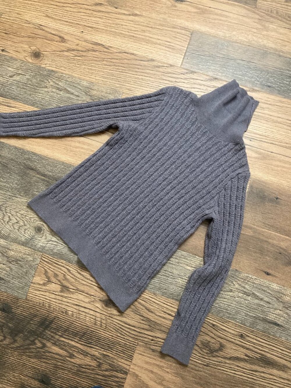 Philosophy NWT Women’s Turtleneck Sweater Gray Ribbed Knit Long Sleeve Sz L $98